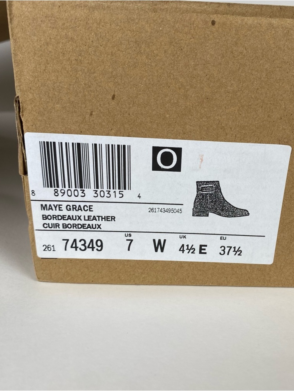 NWT Clarks Women's Maye Grace Bordeaux Leather Ankle Boot‎ - 7 WIDE - Picture 11 of 11
